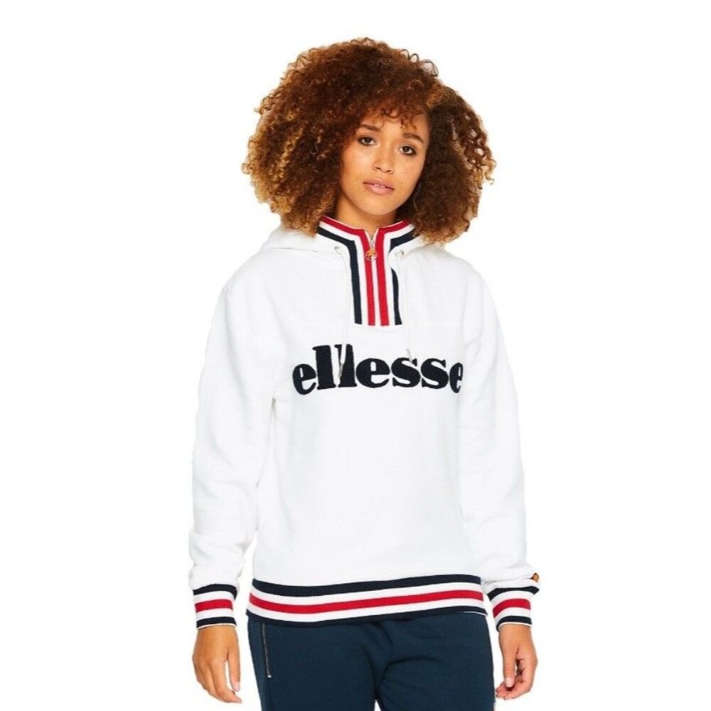 ELLESSE Women's‎ Retro Stripe Zip Hoodie - Size Large